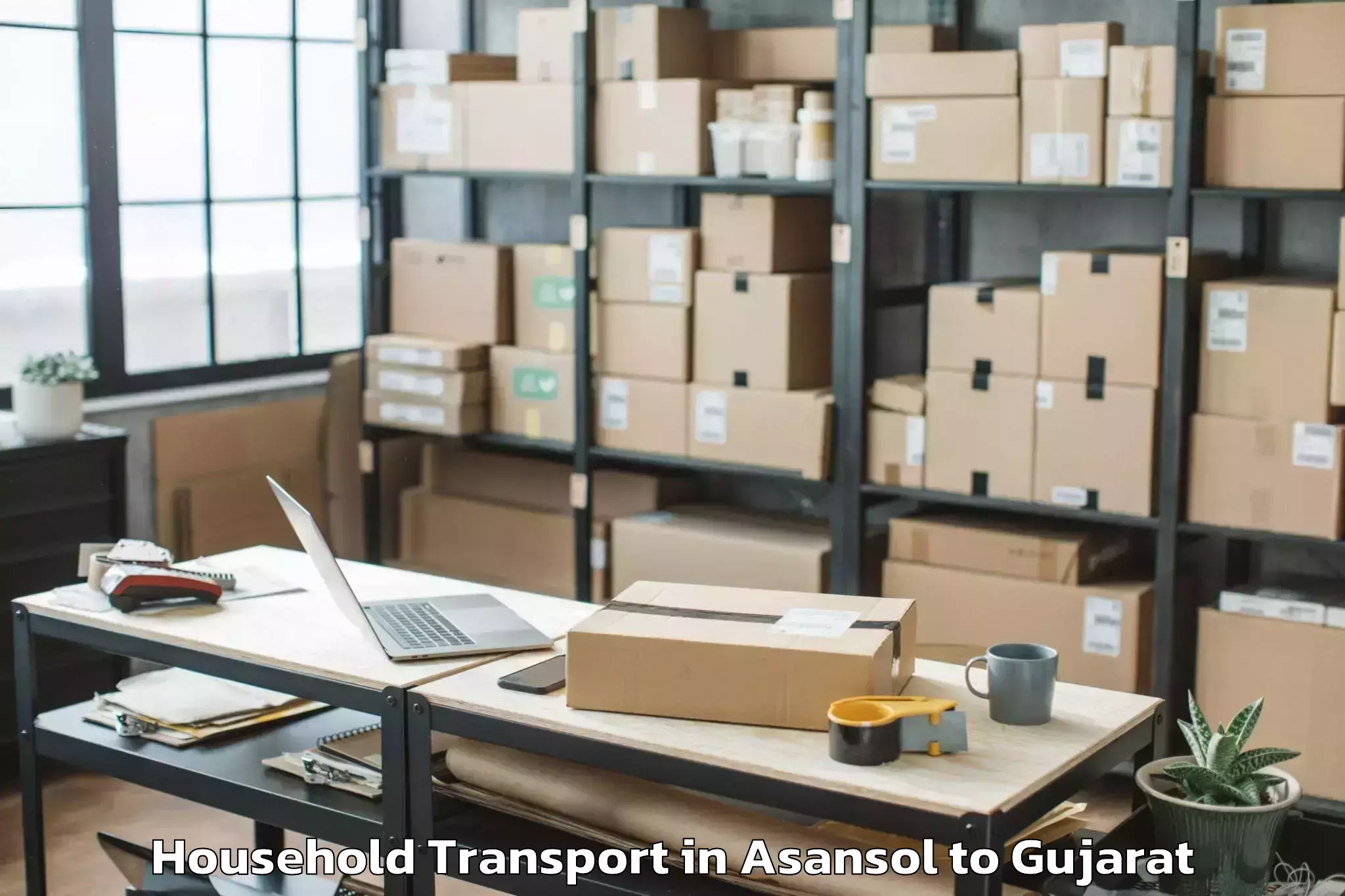 Affordable Asansol to Vansada Household Transport